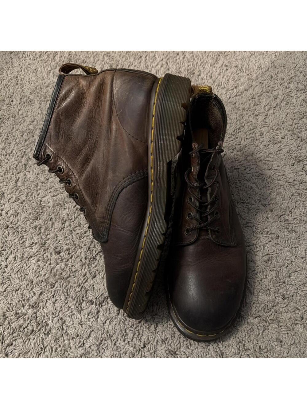 Vintage 90s Dr. Martens Airwalk AW004 Made In England Ankle Boots Brown Men’s 7